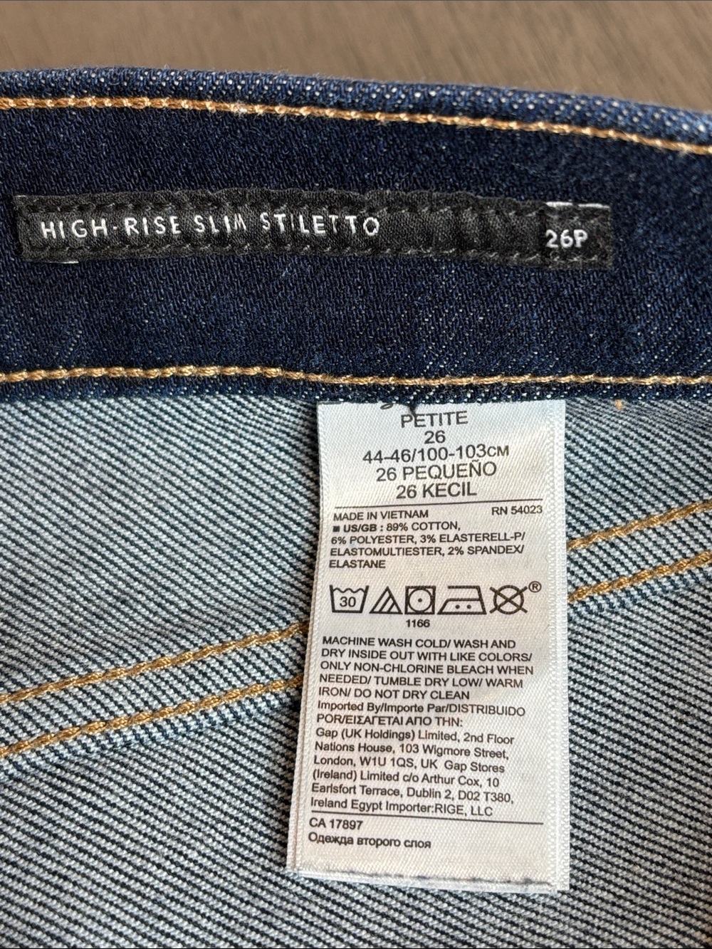 π Banana Republic Straight Leg Jeans Womenβs 26P Dark Wash Stretch Denim π - Picture 4 of 12